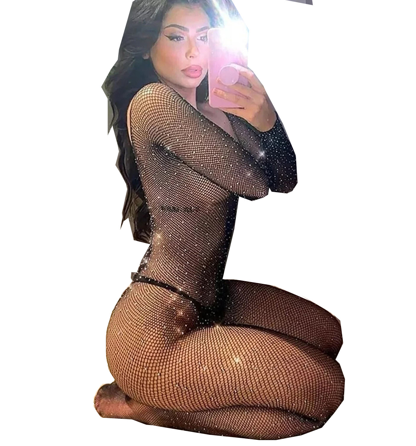 Plus Size Erotic Sexy Lingerie - Fishnet Stocking Women 评论和价格