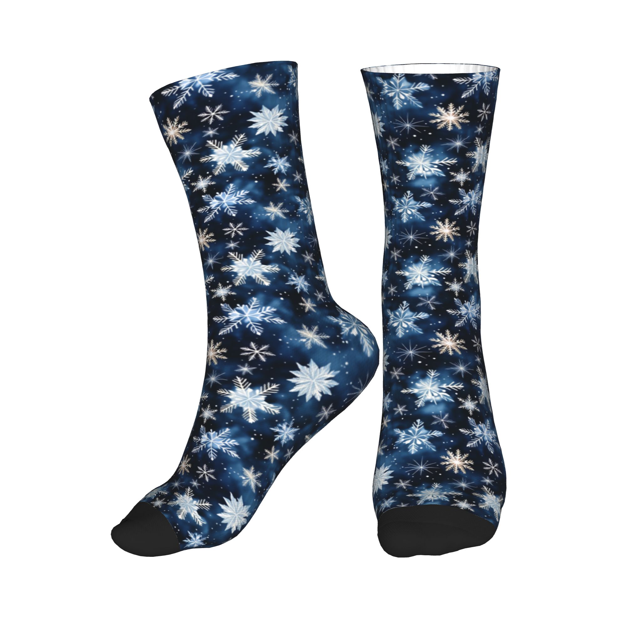 Navy Blue Snowflake Pattern Me - Dress Sock Men 评论和价格