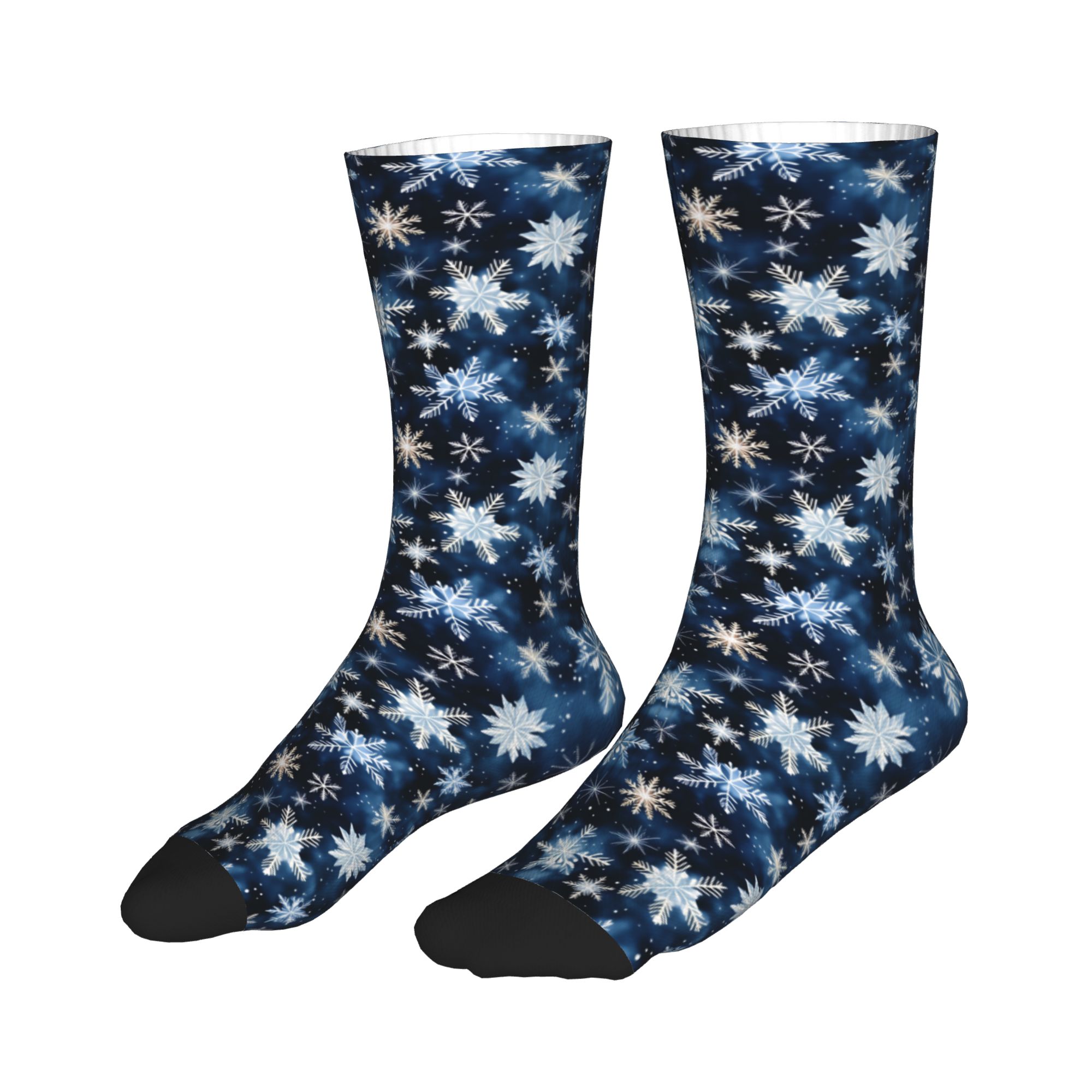 Navy Blue Snowflake Pattern Me - Dress Sock Men 评论和价格