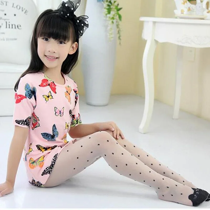 Sweet Cat Printed Girls Pantyh - Tights Pantyhose Sheer 评论和价格