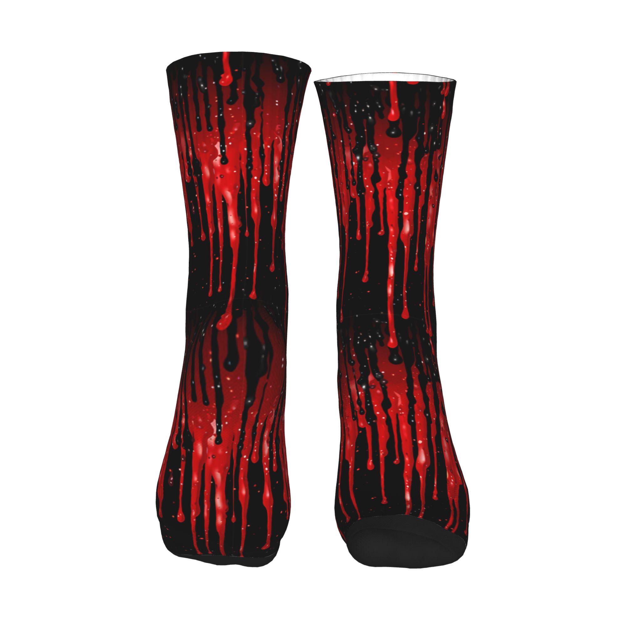 Dripping Red Liquid Pattern  M - Dress Sock Men 评论和价格