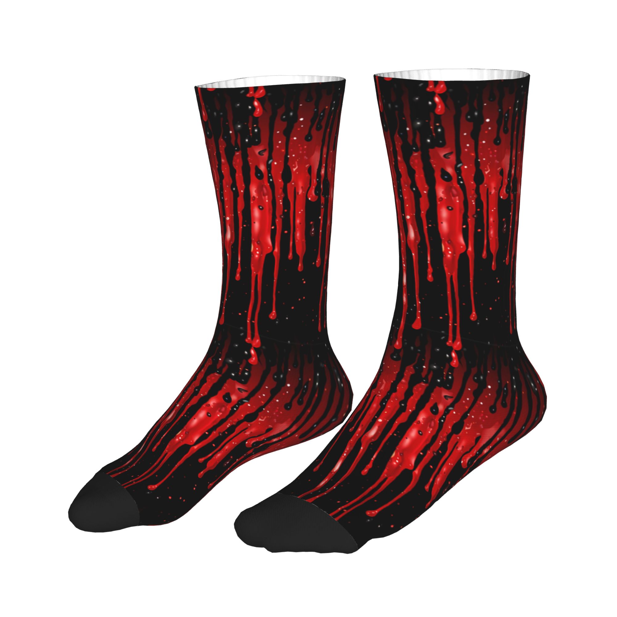 Dripping Red Liquid Pattern  M - Dress Sock Men 评论和价格