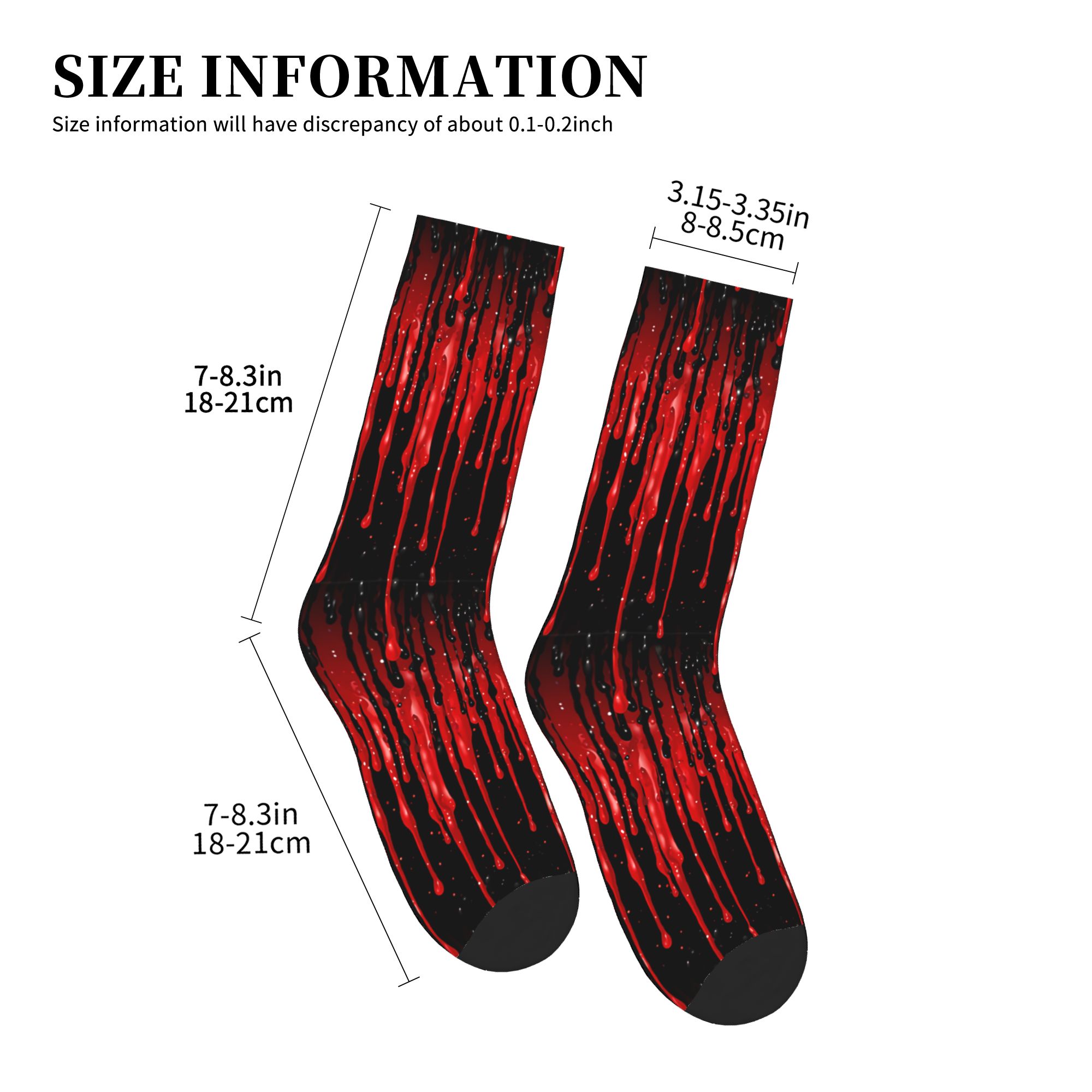 Dripping Red Liquid Pattern  M - Dress Sock Men 评论和价格