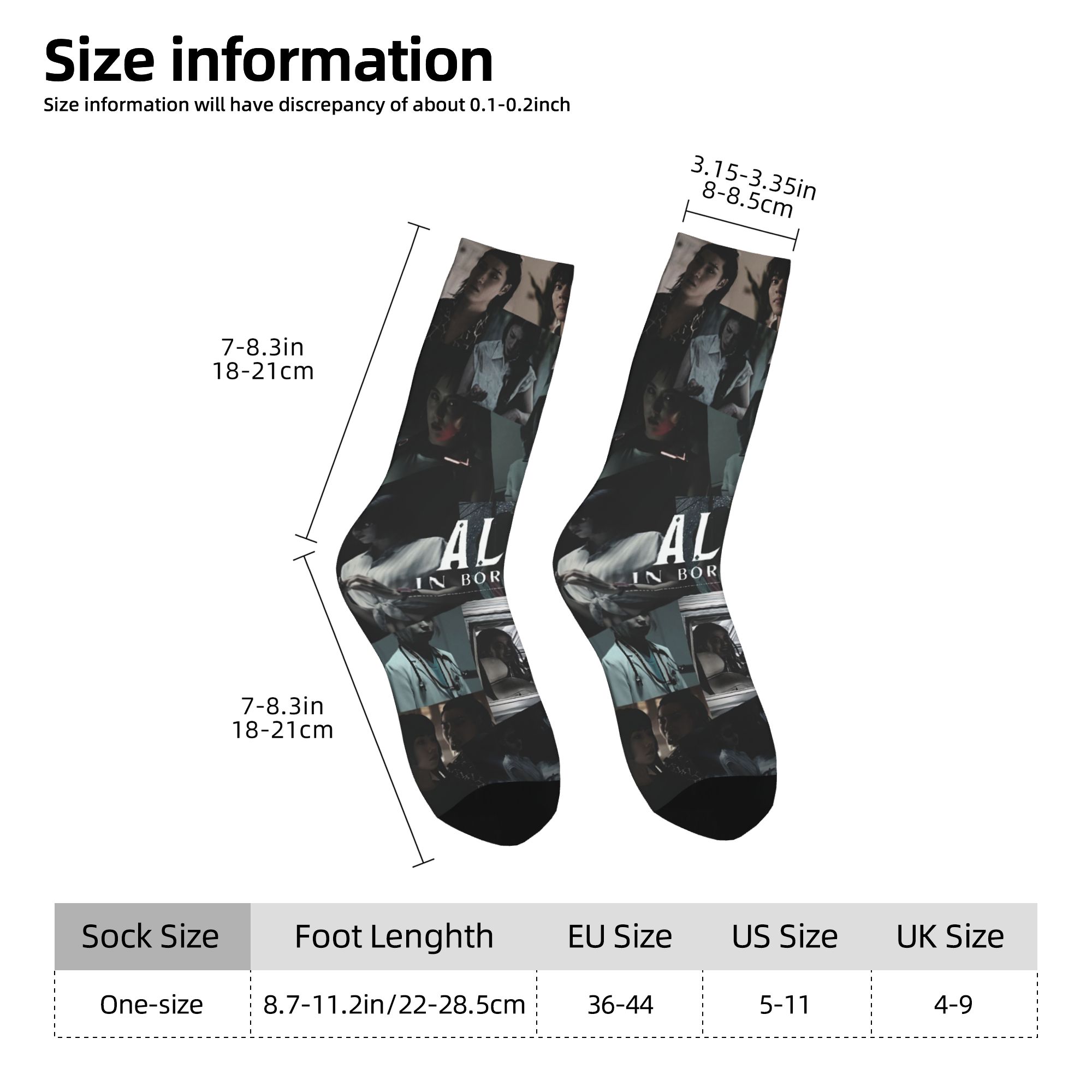 Custom Alice Cartoon In Border - Dress Sock Men 评论和价格