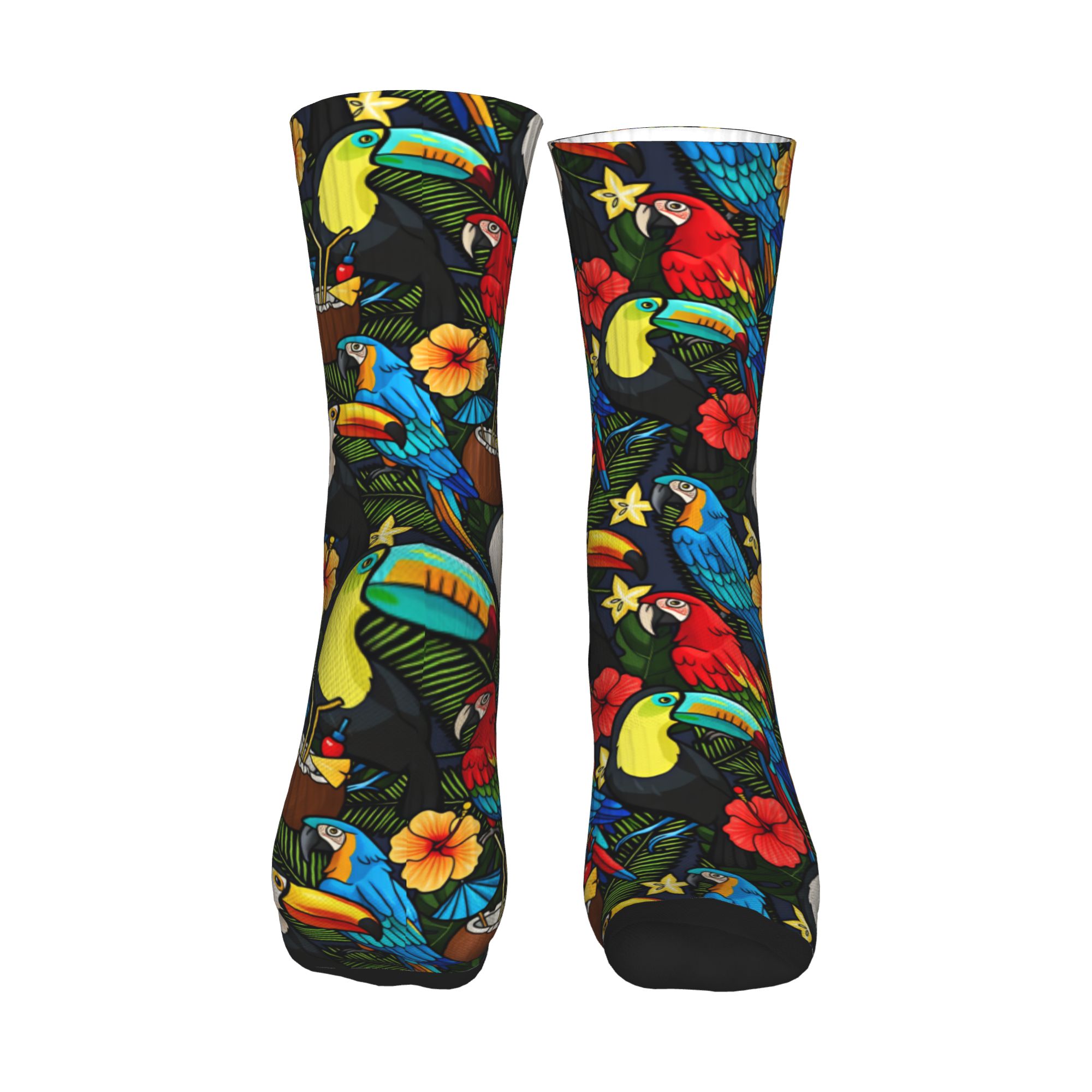 Tropical Macaw Toucan Fruit Fl - Dress Sock Men 评论和价格
