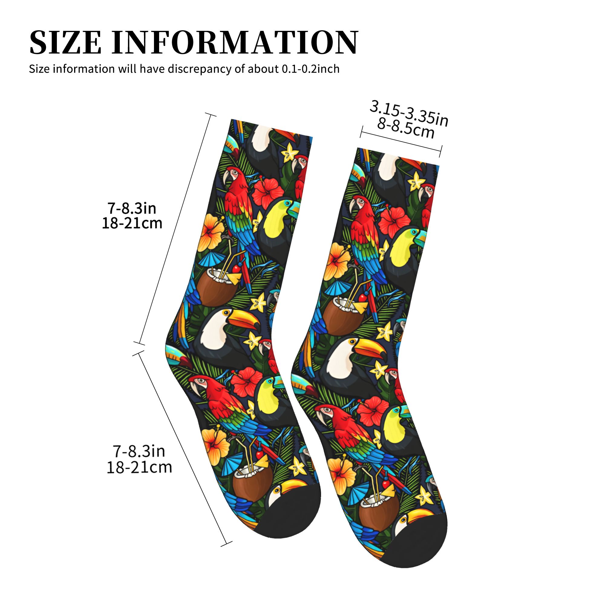 Tropical Macaw Toucan Fruit Fl - Dress Sock Men 评论和价格